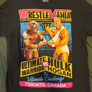WWE Hulk Hogan Ultimate Warrior Black  T-Shirt